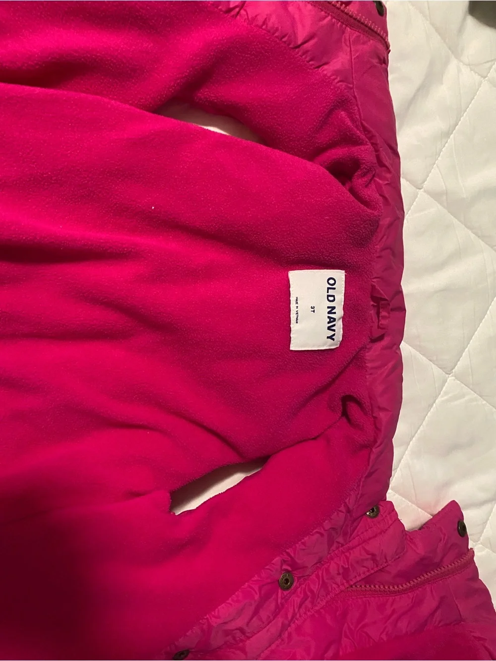 Old Navy Bright Pink Puffy Vest